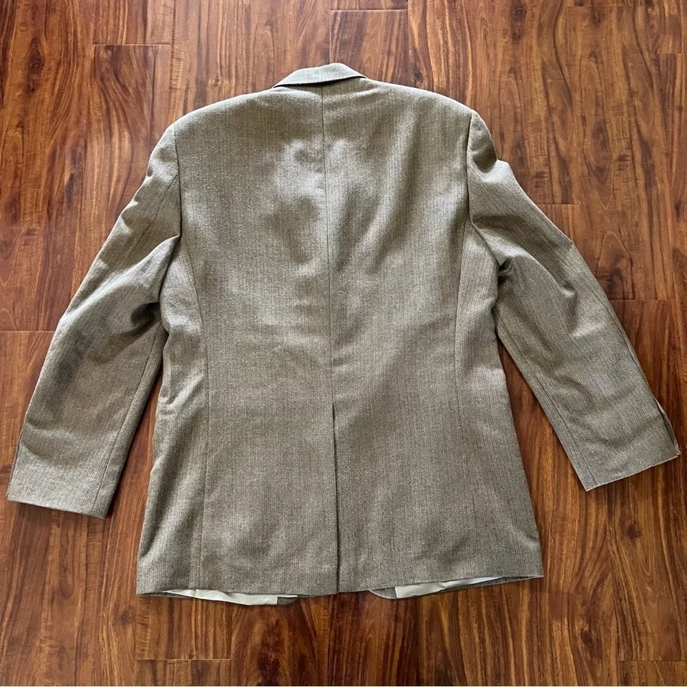 Lauren Ralph Lauren Mens Brown Herringbone Wool Sports Coat Blazer 40R